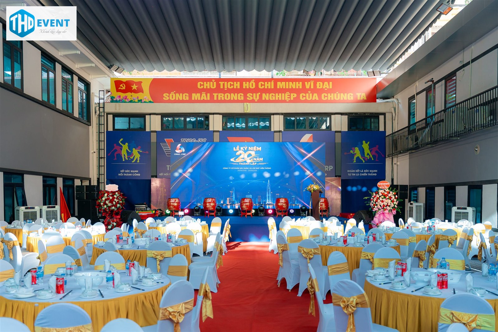 Bố trí không gian lễ kỷ niệm 20 năm COMAS do THD thực hiện